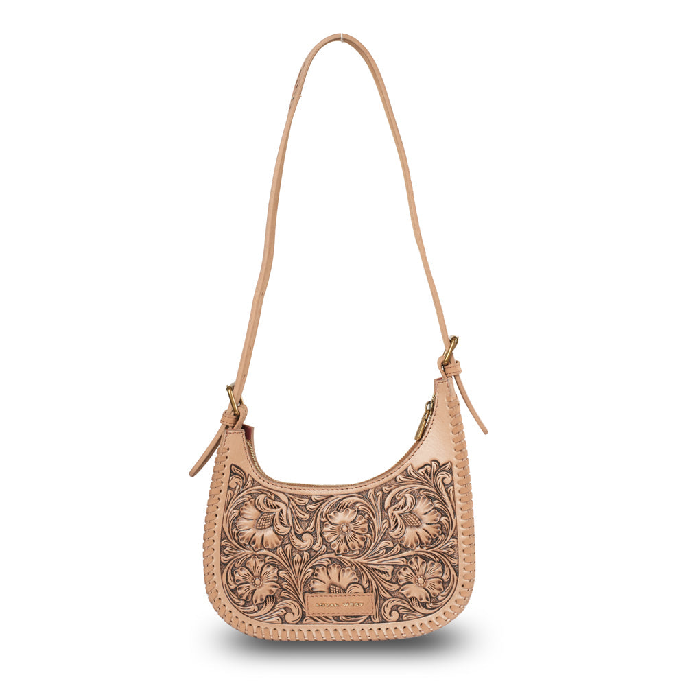 Hand-tooled Dannia Medium Purse - Slant Form